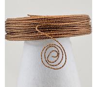 Vaessen Creative Aluminium Craft Wire Hammered 197 ft -60 m- x 0.08" -2 mm- Brown - Flexible Metallic Wire for Crafting, Flower Arranging, Jewellery Making and Modelling