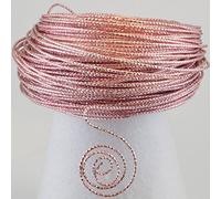 Vaessen Creative Aluminium Craft Wire Hammered 197 ft -60 m- x 0.08" -2 mm- Rose -Pink- - Flexible Metallic Wire for Crafting, Flower Arranging, Jewellery Making and Modelling