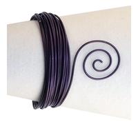 Vaessen Creative Aluminium Craft Wire Round 16.4 ft (5 m) x 0.08" (2 mm) Aubergine (Purple) - Flexible Metallic Wire for Crafting, Flower Arranging, Jewellery Making and Modelling