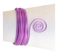Vaessen Creative Aluminium Craft Wire Round 16.4 ft (5 m) x 0.08" (2 mm) Lavender (Purple) - Flexible Metallic Wire for Crafting, Flower Arranging, Jewellery Making and Modelling