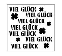 Vaessen Creative Art Stencil Stencil, Good Luck, to add Colourful Patterns and Textures to Craft Projects