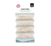Vaessen Creative Assortment Cord, Hemp, Natural White, 4 x 10 m
