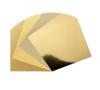 Vaessen Creative Cardstock 12x12 - Gold 24pcs - 4 Types Glitter & Mirror