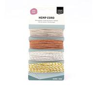 Vaessen Creative Christmas Assortment Cord, Hemp, Multi-Colour, 4 x 10 m