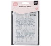 Vaessen Creative Christmas & New Year's Greetings 5.75 x 4.21 inches Folder for Card Making, Scrapbooking, Journaling-Reusable, for Embossing and Die-Cutting Machines, 17 x 8.4 x 0.5 cm