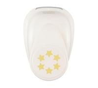 Vaessen Creative Christmas-Stars-Ø 0.9 x 0.94-Paper Punch for Crafting, Card Making and Scrapbooking, White-Gold, 2,3 x 2,4 cm