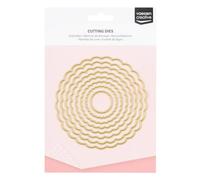 Vaessen Creative Shape cutting dies circles scallop, Steel, Black, 11x11x0.1 cm