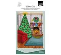 Vaessen Creative Clear Stamp - Christmas Living Room