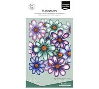 Vaessen Creative Clear Stamps 1 Pc - Background Flowers - Scrapbooking, Stamping and Card Making Supplies for Crafting