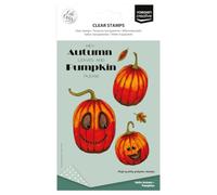 Vaessen Creative Clear Stamps 13 Pcs - Pumpkins - Scrapbooking, Stamping and Card Making Supplies for Crafting