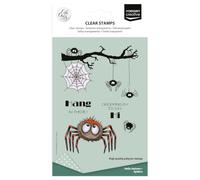 Vaessen Creative Clear Stamps 14 Pcs - Spiders - Scrapbooking, Stamping and Card Making Supplies for Crafting