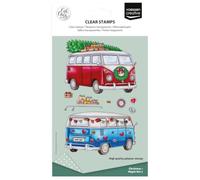 Vaessen Creative Clear Stamps 18pcs - Christmas Hippie Bus