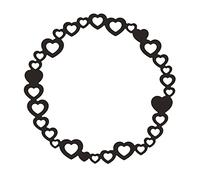 Vaessen Creative Craft Cutting Die, Wreath with Hearts, Make Intricate Designs for Scrapbooking, Cardmaking and Other Papercraft Projects, Silver, 8,5 x 8,5 cm