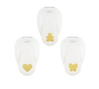 Vaessen Creative Craft Paper Punch - Bear, Heart, Butterfly - 3 Pcs of approx. 0.6 x 0.5" (1.4 x 1.2 cm) - for Crafting and Card Making