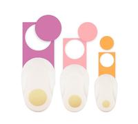 Vaessen Creative Craft Paper Punch - Circles - 3 Pcs - Various Sizes - Circle Cutter for Crafting and Card Making, White