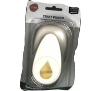 Vaessen Creative Craft Paper Punch - Drop - 3,3 x 5,1 cm - Circle Cutter for Crafting and Card Making, white/pink