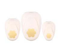 Vaessen Creative Craft Paper Punch - Flowers - 3 Pcs - Various Sizes - Circle Cutter for Crafting and Card Making, Ivory