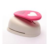 Vaessen Creative Craft Paper Punch - Heart - 7,9 x 8 cm - Circle Cutter for Crafting and Card Making, White/Pink