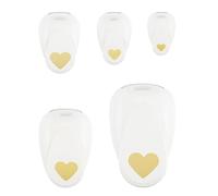 Vaessen Creative Craft Paper Punch Hearts - 5 Pcs of 0.4" (9.5 mm) to 2" (5 cm) - for Crafting and Card Making