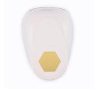 Vaessen Creative Craft Paper Punch - Hexagon - 5,5 x 6,3 cm - Circle Cutter for Crafting and Card Making, White/Pink