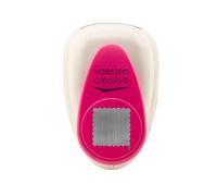 Vaessen Creative Craft Paper Punch - Scalloped Square - 3,8 x 3,8 cm - Circle Cutter for Crafting and Card Making, White/Pink
