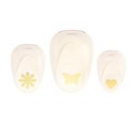 Vaessen Creative Craft Paper Punch - Hearts - 3 Pcs - Various Sizes - Circle Cutter for Crafting and Card Making - Butterfly, Flower, Heart