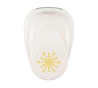 Vaessen Creative Christmas-Fireworks-Ø 0.87 x 1-Paper Punch for Crafting, Card Making and Scrapbooking, White-Gold, 2,2 x 2,5 cm