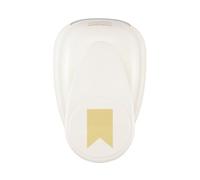 Vaessen Creative Craft Paper Punch - Flag - 2,8 x 4,2 cm - Circle Cutter for Crafting and Card Making, White/Pink