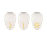 Vaessen Creative Craft Punch Set 3 pcs - Christmas - Candle (1 x 1.16"), Fern (0.55 x 1") & Flower Petal (0.75 x 0.94") - Paper Punch for Crafting, Card Making and Scrapbooking