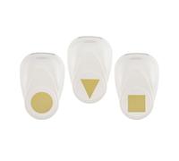 Vaessen Creative Craft Punch Set 3 Pcs - Circle, Square, Triangle - for Paper Crafts, Card Making and Scrapbooking