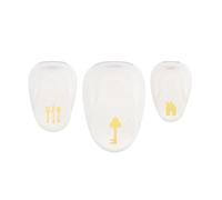 Vaessen Creative Craft Punch - House (0.5 x 0.63"), Cutlery (0.8 x 1") & Key (1.2 x 1.4") - Paper Punch for Crafting, Card Making and Scrapbooking, White-Gold