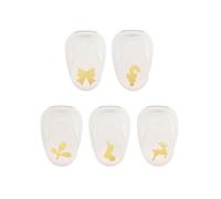 Vaessen Creative Craft Punch Set - Christmas 5 Pcs - for Paper Crafts, Card Making & Scrapbooking, White-Gold