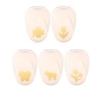 Vaessen Creative Craft Paper Punch - Spring - 5 Pcs - Various Sizes - Circle Cutter for Crafting and Card Making - Lamb, Daffodils, Butterfly, Tulip, Four-Leaf Clover, Ivory