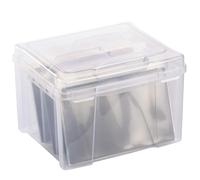 Vaessen Creative Craft Storage 10.6 x 9.2 x 10.6-with 3 Dividers, Envelopes and 8 Magnetic Sheets-Clear Plastic Box with Lid-for Cards, Cutting Dies, Paper and Scrapbooking, 26,9 x 23,3 x 19,3 cm