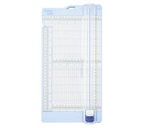Vaessen Creative Cutter and Scoring Board 6 x 12 inches / 15 x 30,5 cm-with Extendable Ruler-Paper Trimmer and Scoreboard for Card Making, Envelopes, Crafting and Scrapbooking, White-Blue