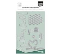 Vaessen Creative Cutting and Embossing Dies Set - Honeycomb, Heart & More (Zoom) - 6 Metal Craft Dies - Card Making Supplies for Scrapbooking & Papercrafts