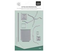 Vaessen Creative Cutting and Embossing Dies Set - Jeans Pocket, Ripped Effect, Square Spirals - 8 Shape Dies of 0.5 x 0.4" to 1.6 x 5" - Card Making Supplies - Metal Craft Dies for Scrapbooking
