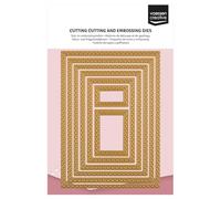 Vaessen Creative Cutting and Embossing Dies Set - Stamps with Stitched Edge - 7 Metal Craft Dies - Card Making Supplies for Scrapbooking & Papercrafts