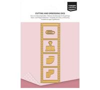 Vaessen Creative Cutting and Embossing Dies Set-Vintage Filmstrip-5 pcs of 0.8 x 0.8 to 1.8 x 5.5-for Mini Machine-Card Making Supplies-for Scrapbooking and Paper Crafts, Gold