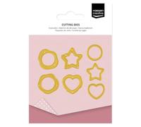Vaessen Creative Cutting Dies Set - Paper Seals - 7 Shape Dies of Ø 1" - Card Making Supplies - Metal Craft Dies for Scrapbooking and Christmas Papercrafts