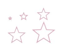 Vaessen Creative Cutting Dies Star 5 pcs - Multi Frame Dies up to 4.3" x 4.5" - Card Making Supplies - Metal Craft Dies for Scrapbooking, DIY and Paper Crafts