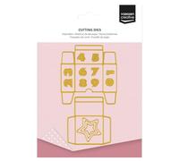 Vaessen Creative Cutting Set-Advent Calendar Box of 1.8 x 1.8 x 0.6-14 Shape 0.4 x 0.5 to 3.5 x 5.9-Card Making Supplies-Metal Craft Dies for Christmas Papercrafts and DIY, Various