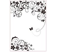 Vaessen Creative Darice Butterfly Embossing Template Frame, Transparent, A4
