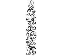 Vaessen Creative Decorative Curls and Bird 12 x 2.6 inches Folder for Card Making, Scrapbooking, Journaling-Reusable-for Embossing and Die-Cutting Machines, 17 x 8.4 x 0.5 cm