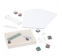 Vaessen Creative Easy Pro Starter Kit-8.7 x 6.5 Platform with Clear Stamps, Ink Pads, Watercolour Paper and More-for Christmas Card Making, Papercrafts and Scrapbooking, Ivory, 23,8 x 17,5 cm