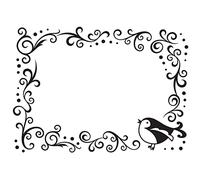 Vaessen Creative Embossing Folder Bird 5.75 x 4.21 inches - Embossing Folder for Card Making, Scrapbooking, Journaling - Reusable - Precise Results - for Embossing and Die-Cutting Machines