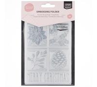 Vaessen Creative Christmas Blocks 5.75 x 4.21 inches Folder for Card Making, Scrapbooking, Journaling-Reusable-Precise Results-for Embossing and Die-Cutting Machines, 17 x 8.4 x 0.5 cm