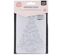 Vaessen Creative Embossing Folder Christmas Tree 5.75 x 4.21 inches - Embossing Folder for Card Making, Scrapbooking, Journaling - Reusable - Precise Results - for Embossing and Die-Cutting Machines