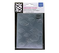 Vaessen Creative Embossing Folder, Clouds 5,7x4,25x0,19 inches, 1 Unit, for Birthday Cards, Scrapbook Embellishments, Home Decor Projects and Paper Crafts