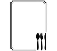 Vaessen Creative Embossing Folder Cutlery 5.75 x 4.21 inches - Embossing Folder for Card Making, Scrapbooking, Journaling - Reusable - Precise Results - for Embossing and Die-Cutting Machines